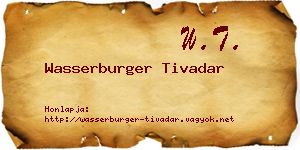 Wasserburger Tivadar névjegykártya